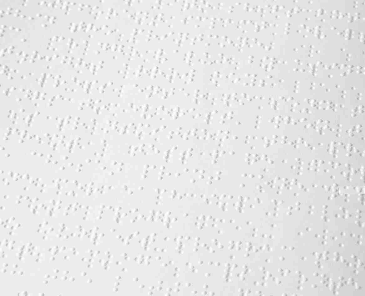Blatt mit Braillepunkten