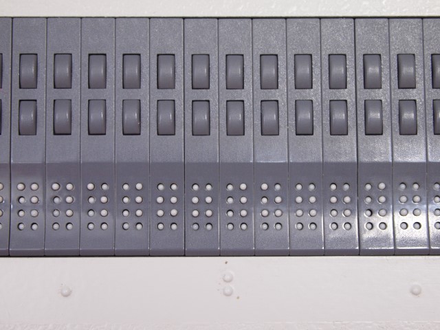 Ausschnitt einer Braillezeile
